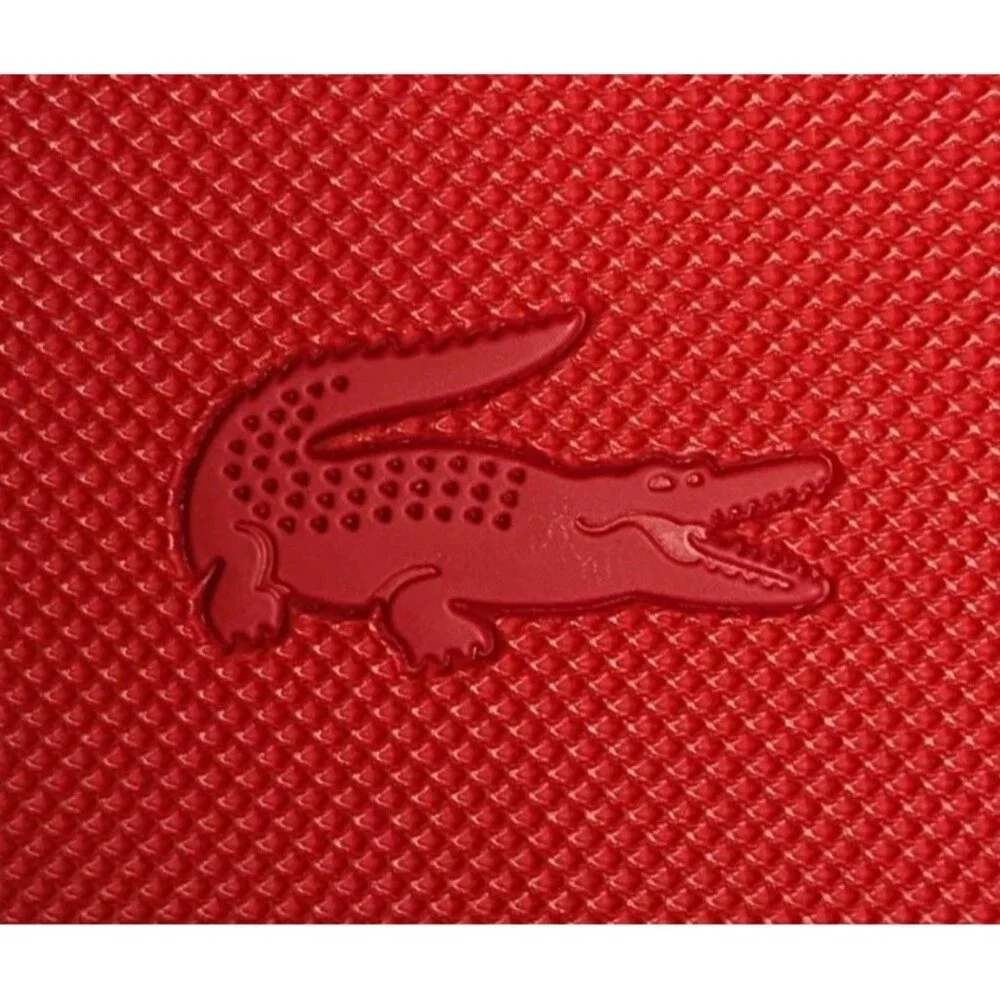 Rubberized Red Lacoste For Turkish Airlines Mini Bag Cosmetic Toiletry Pouch